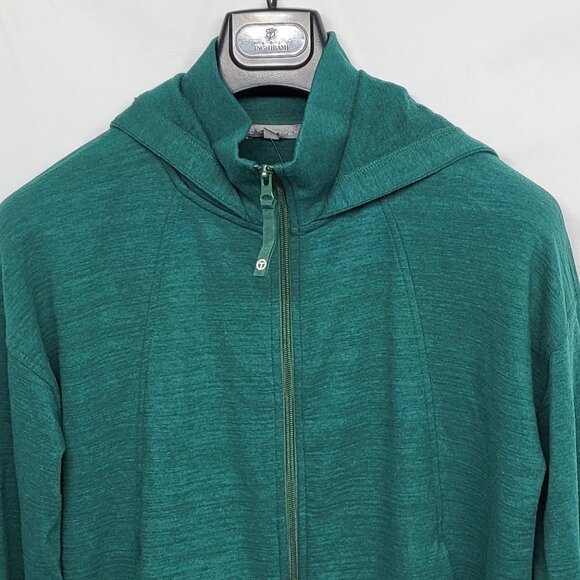 T by Talbots Hoodie Sweatshirt Womens Medium Full Zip Long Sleeve Modal Blend - Picture 2 of 15